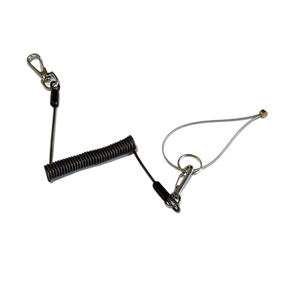 3mm Veiligheidsbescherming Spring Tool Lanyard, Custom Wire Coil Lanyard