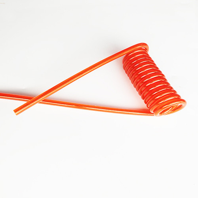 Beveiliging van stalen draad spoel veerband helder oranje PU bedekt met kunststof