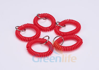 Douane Multi - Armband van Doel de Spiraalvormige Keychain, Rode Plastic Pols Zeer belangrijke Houder